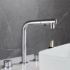 South African Premium Modern Sink Mixer Tap with Pull Down Sprayer for Three Hole Basin
