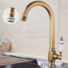 South African Premium Kitchen Sink Tap Retro Brass 360 ¡ã Swivel Single Handle Cold Tap Lever Tap Antique Vintage Bronze